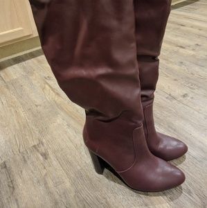 Egg plant knee boots